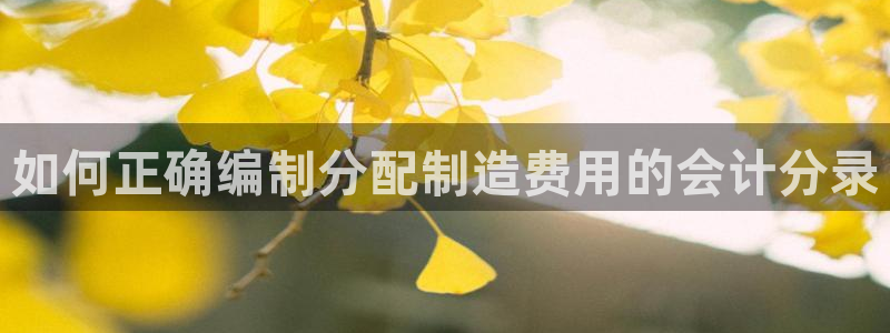 有谁知道彩神争霸的网址：如何正确编制分配制造费用的会计分录