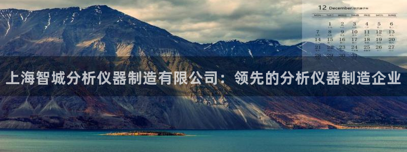 彩神ix平台：上海智城分析仪器制造有限公司：领先的分析仪器制