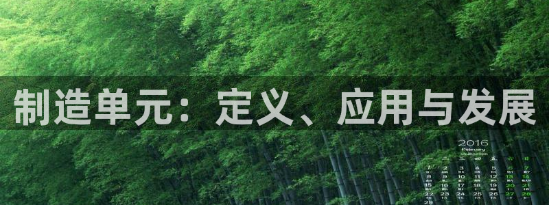 彩神V集团有限公司：制造单元：定义、应用与发展
