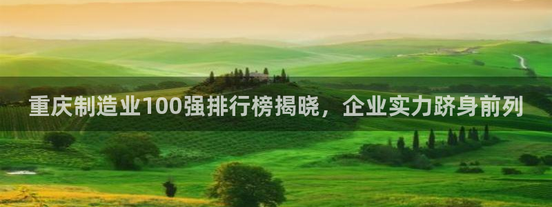 彩神viii官网：重庆制造业100强排行榜揭晓，企业实力跻身前列
