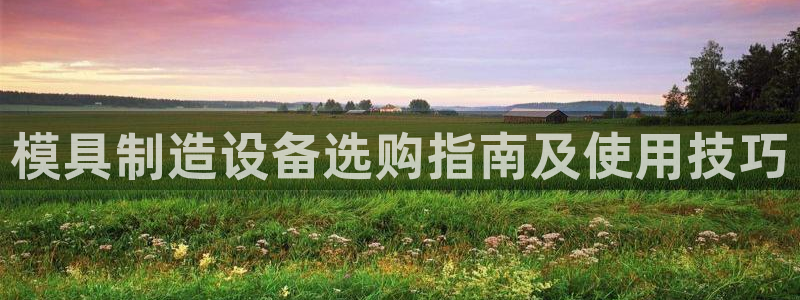 彩神大发黑平台：模具制造设备选购指南及使用技巧