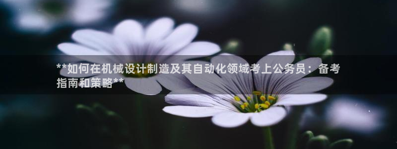 彩神vll首页：**如何在机械设计制造及其自动化领域考上公务员：备考
指南和策略**