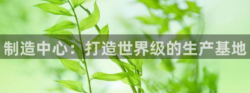 彩神旗下有哪些平台可以玩：制造中心：打造世界级的生产基地