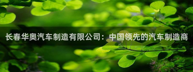 彩神争霸老平台：长春华奥汽车制造有限公司：中国领先的汽车制造商