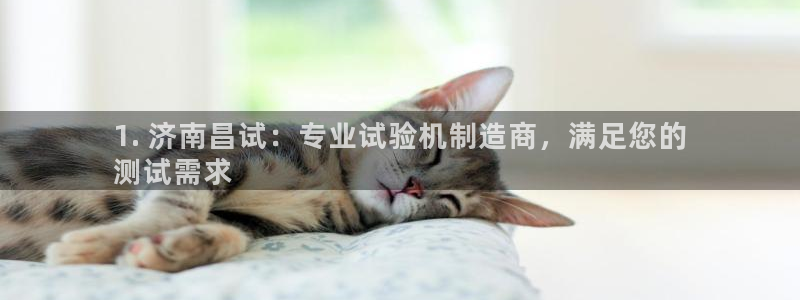 彩神vii官网：1. 济南昌试：专业试验机制造商，满足您的
测试需求