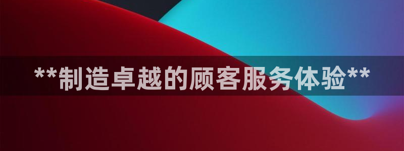 彩神v8app：**制造卓越的顾客服务体验**