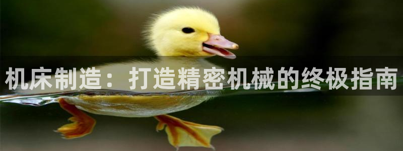 彩神v8是一个什么平台：机床制造：打造精密机械的终极指南