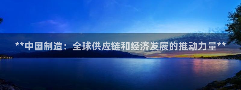 彩神vii购彩l心：**中国制造：全球供应链和经济发展的推动力量**