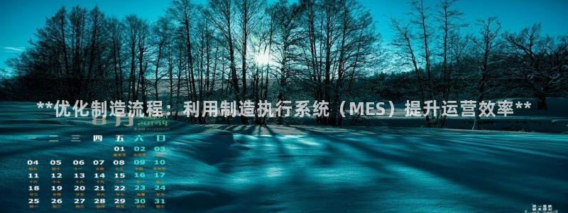 彩神赢钱了吗是真的吗：**优化制造流程：利用制造执行系统（M